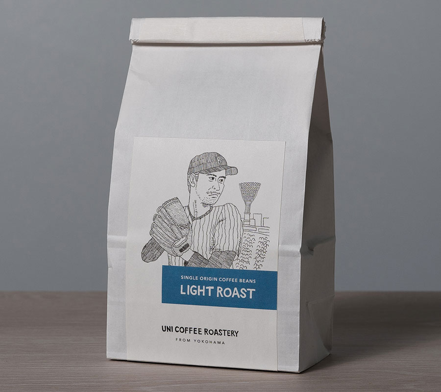 ライトローストコーヒー豆の横浜スタジアムの絵柄