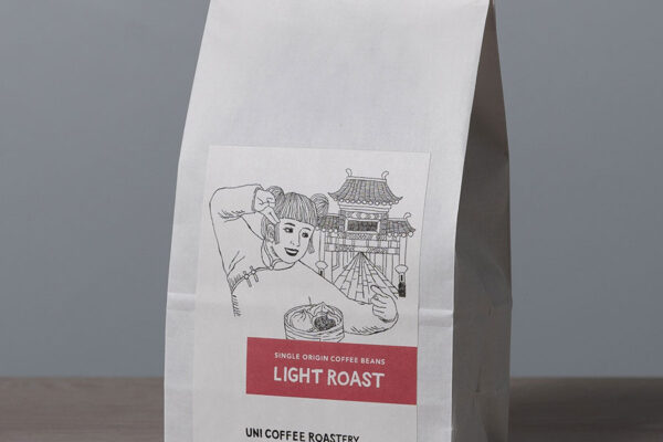 ライトローストコーヒー豆の横浜中華街の絵柄