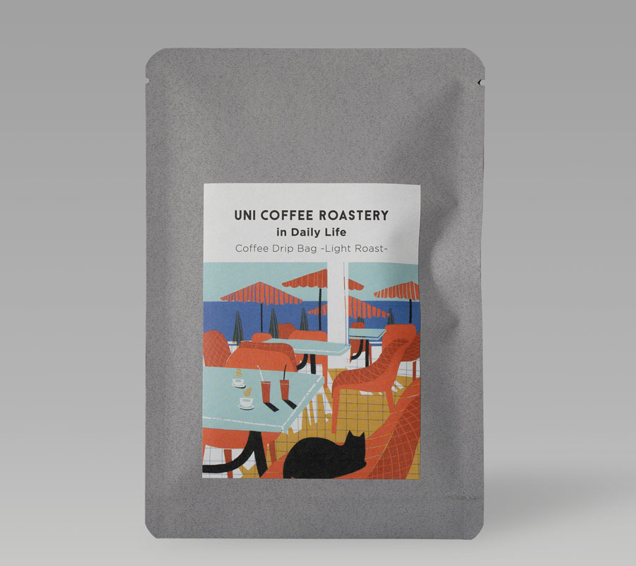 ドリップバッグコーヒーテラス席絵柄